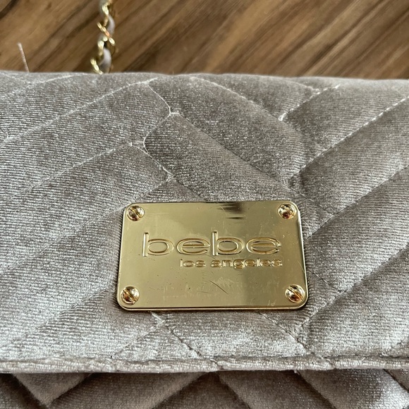 🔥BEBE velvet silver and gold bag🔥 - Picture 3 of 4